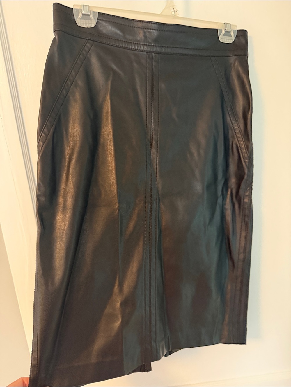 Ann Taylor Black Leather Skirt - Women Jackets & Coats